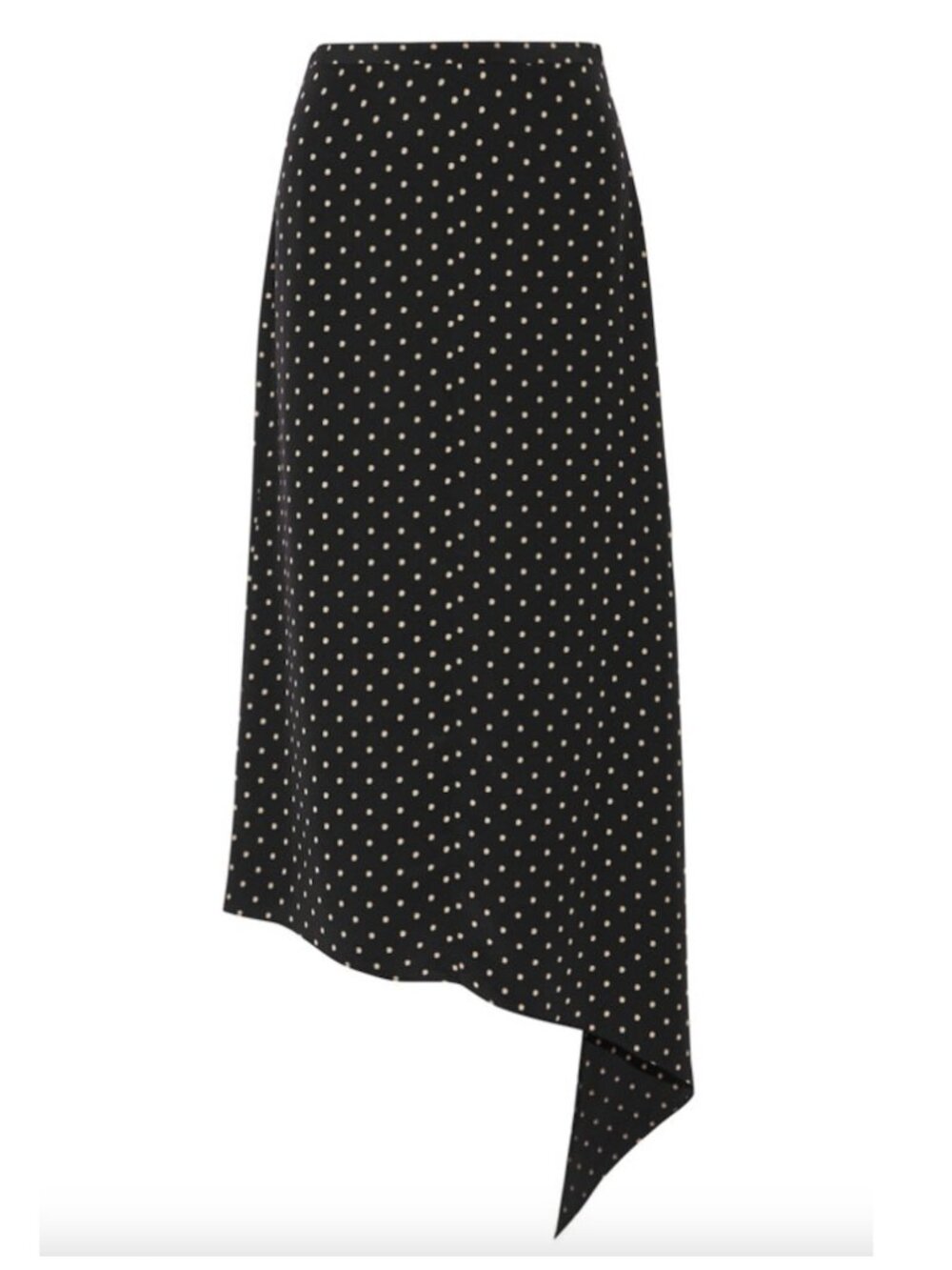 TIBI Diffusion Polka-dot Silk Crepe De Chine Skirt In Black